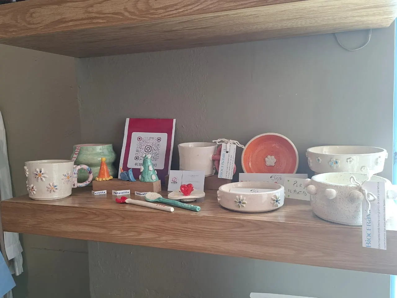 Piezas de Emme Studio exhibidas en Concept Store Maurence